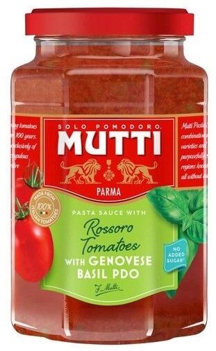 Mērce pastai MUTTI, ar baziliku, 400g