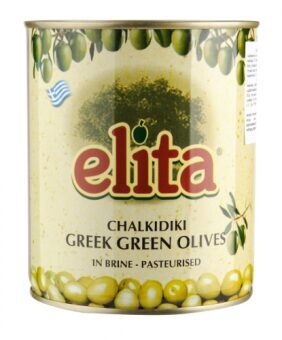 Zaļās olīvas bez kauliņiem ELITA, 425g/200g