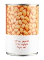 Pupiņas baltas, bundžā, 400g/240g