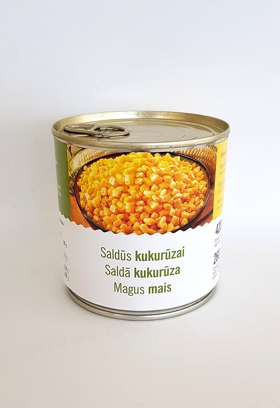 Kukurūza saldā, konservēta, 420g/260g