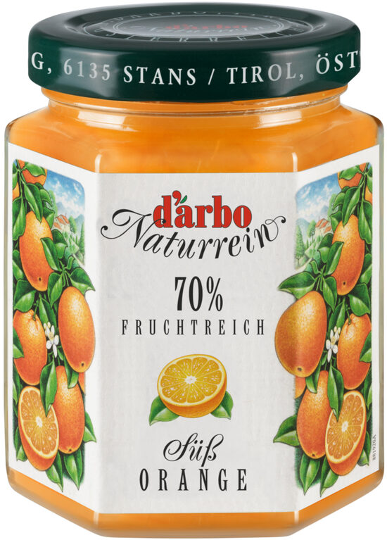 Apelsīnu ievārījums D'ARBO, 70%, 200g