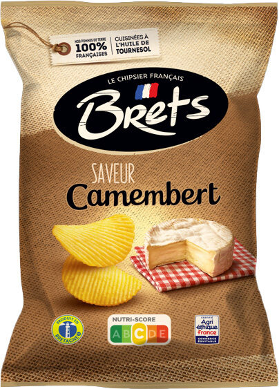 Kartupeļu čipsi BRETS, Kamambēra siera garša, 125g
