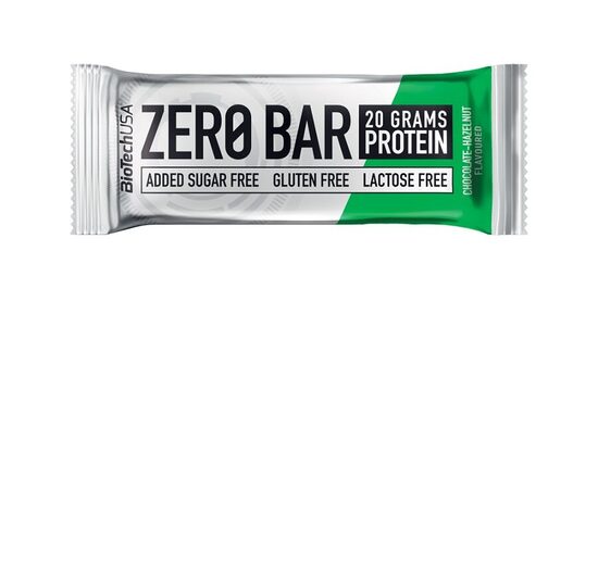 Proteīna batoniņš BioTechUSA Zero Bar, šokolāde-lazdu rieksti, 50g