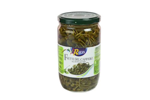 Kaperi ar kātiem vīna etiķī RIZZI, 400g/720g