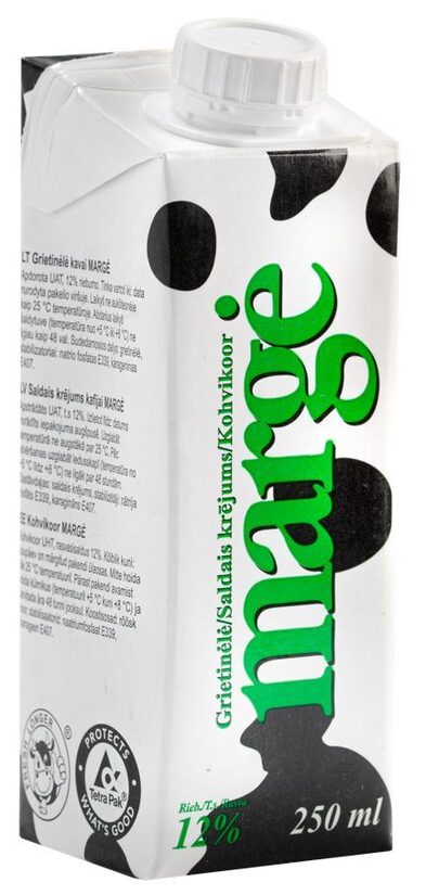 Saldais krējums MARGE 12%, 0.25 l