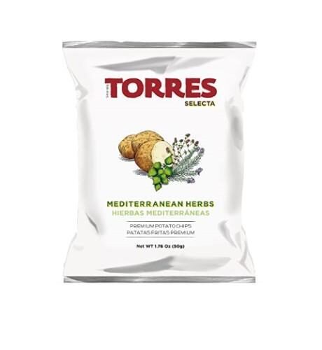 Kartupeļu čipsi TORRES, ar Vidusjūras garšaugiem, 150g
