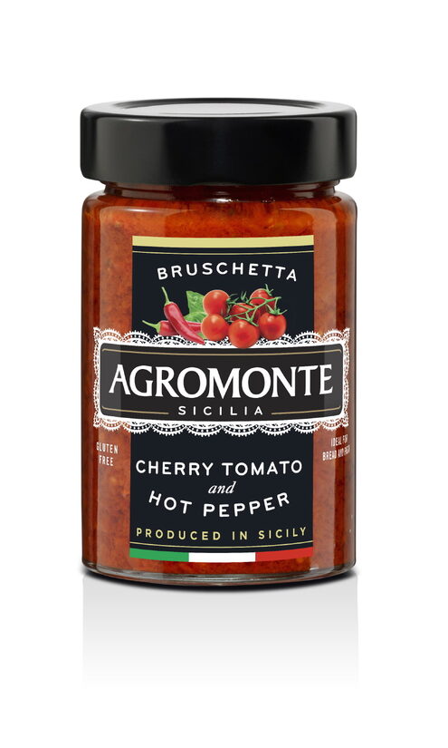 Mērce ar ķiršu tomātiem un čili pipariem AGROMONTE, 200g