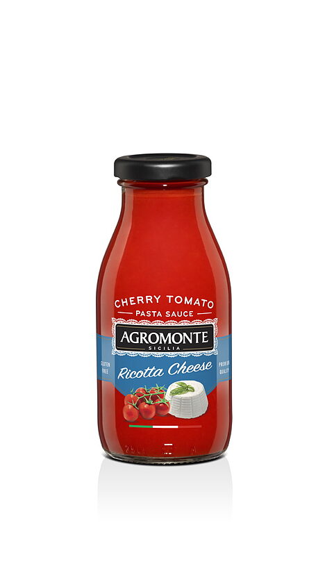 Pastas mērce ar ķiršu tomātiem un Rikotas sieru AGROMONTE,  260g