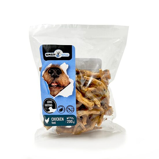 Suņu gardums YUMZZY BITES, žāvētas vistas kājas, 200g
