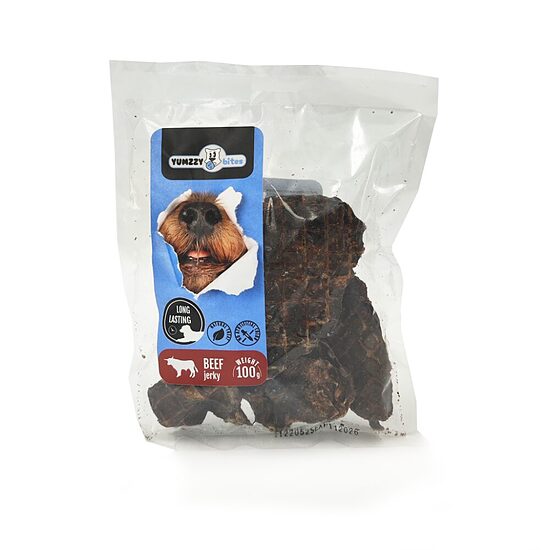 Suņu gardums YUMZZY BITES, žāvēta liellopa gaļa, 100g