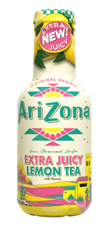 Ledus tēja ARIZONA Extra Juicy ar citronu garšu un saldinātājiem, 0.45l PET (DEP)