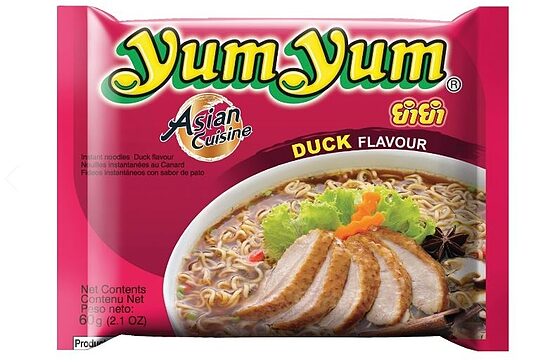 Ātri pagatavojamas nūdeles YUM YUM, pīles gaļas garša, 60g