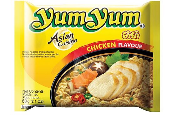Ātri pagatavojamas nūdeles YUM YUM, ar vistas garšu, 60g