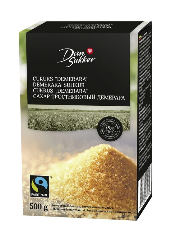 Brūnais cukurs Demerara DAN SUKKER, 500g