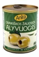 Zaļās olīvas ANIRA, bez kauliņiem, 820g/380g