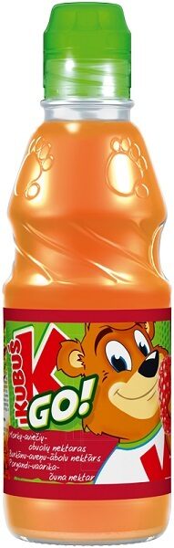 Nektārs KUBUŠ GO Burkanu-aveņu-ābolu, PET, 0.3l(DEP)