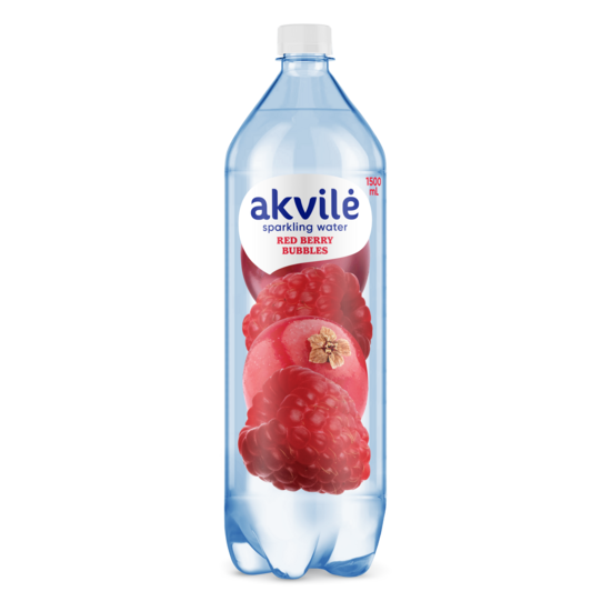 Dzeramais ūdens  AKVILE ar sarkano ogu aromātu, viegli gāz., 1,5l(DEP)