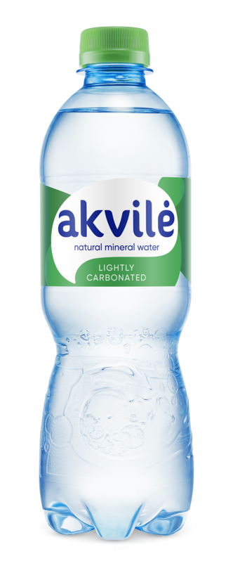 Naturāls minerālūdens AKVILE, viegli gāzēts, 0.5l(DEP)