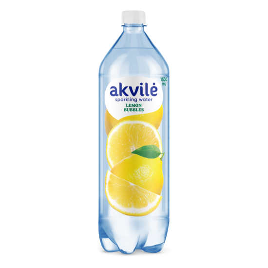 Dzeramais ūdens AKVILE ar citrona garšu, viegli gāzēts, 1,5l(DEP)