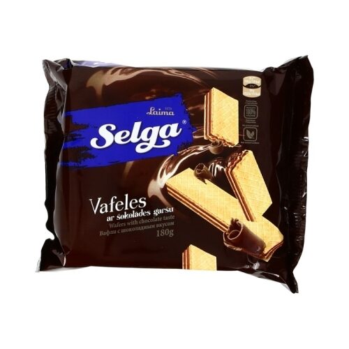 Vafeles SELGA, ar šokolādes garšu, 180g