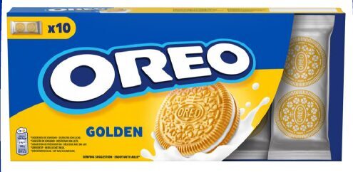 Cepumi OREO GOLDEN ar vaniļas garšas pildījumu 220g