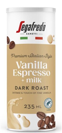 Segafredo Vanilla Espresso + piena kafijas dzēriens 235ml