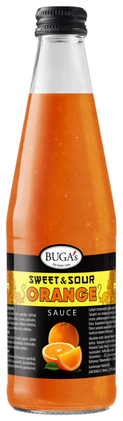 Saldskābā mērce BUGAS, ar apelsīniem, 390g