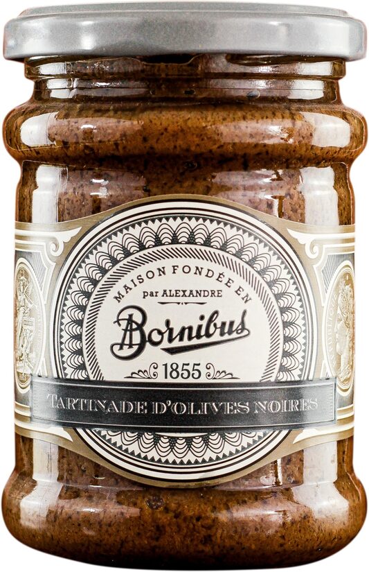 Melno un zaļo olīvu pasta BORNIBUS, 250g