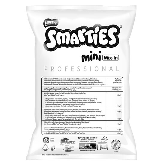 Pārslas, piena šokolāde kraukšķīgā cukura apvalkā SMARTIES, 500g