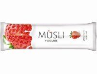 Musli ar zemenēm jogurta glazūrā, 30g