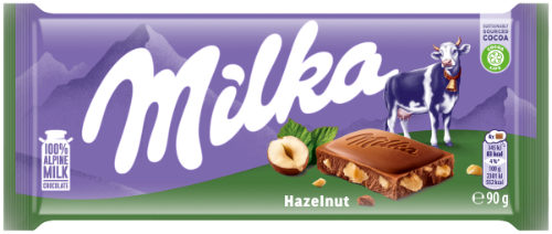 Milka Šokolāde BROKEN HAZELNUTS 90g