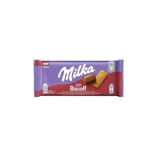 Piena šokolādes tāfelīte MILKA Biscoff, 90 g