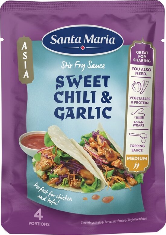 Vokmērce saldais čili un ķiploks 100g, Santa Maria