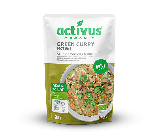 Zaļā karija bļoda ACTIVUS BIO, 283g
