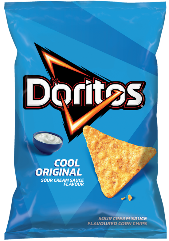 Kukurūzas čipši DORITOS, ar skābā krējuma mērces garšu, 100g