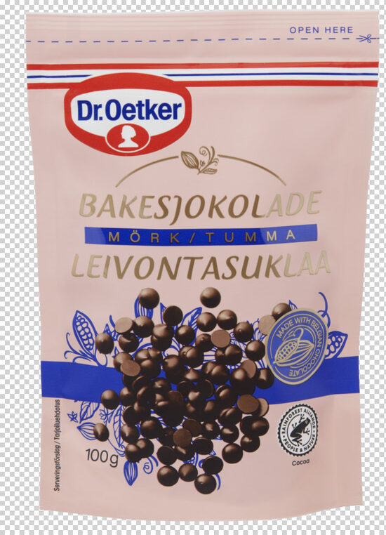 Tumšās šokolādes pilieni Dr.Oetker, 100g