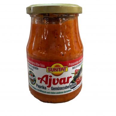 Paprikas mērce SUNTAT Ajvar, asa, 340g