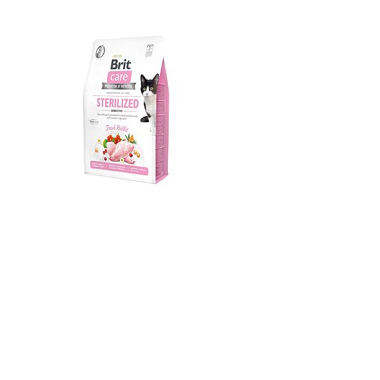 Sausā barība sterilizētiem kaķiem BRIT CARE Sensitive, 2kg