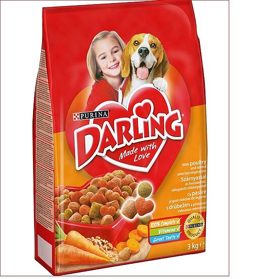 Sausā barība suņiem DARLING, vista, 3kg