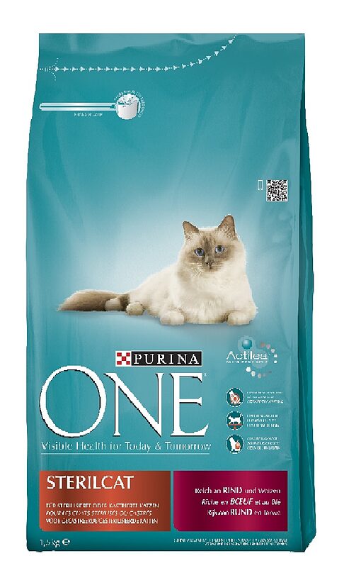 Sausā barība kaķiem PURINA ONE Steril, liellops, 1.5kg