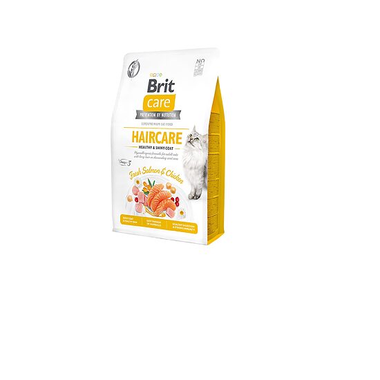 Sausā barība kaķiem BRIT CARE Haircare Healthy&Shiny Coat, 2kg