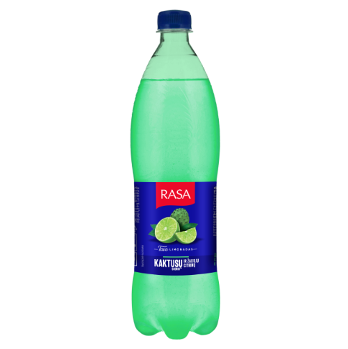 Gāzēts bezalkoholiskais dzēriens RASA ar kaktusa - laima garšu, 1l PET (DEP)