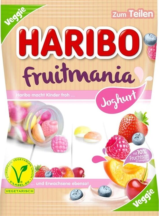 Želejkonfektes HARIBO Fruitmania jogurts, 160g