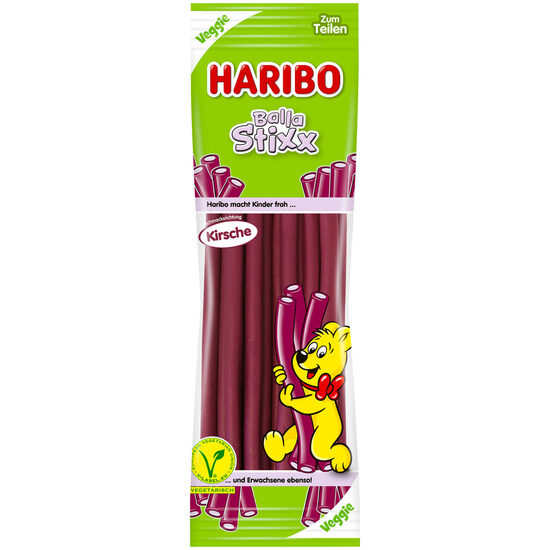 Želejkonfektes HARIBO Balla Stixx, Kirsch, 200g