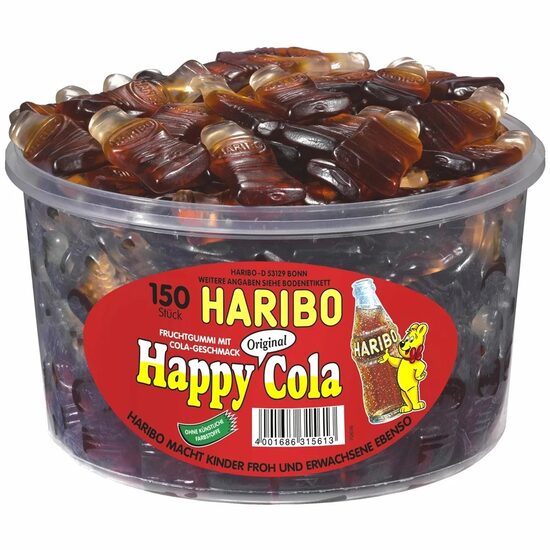 Želejkonfektes HARIBO Happy Cola, 1.2kg