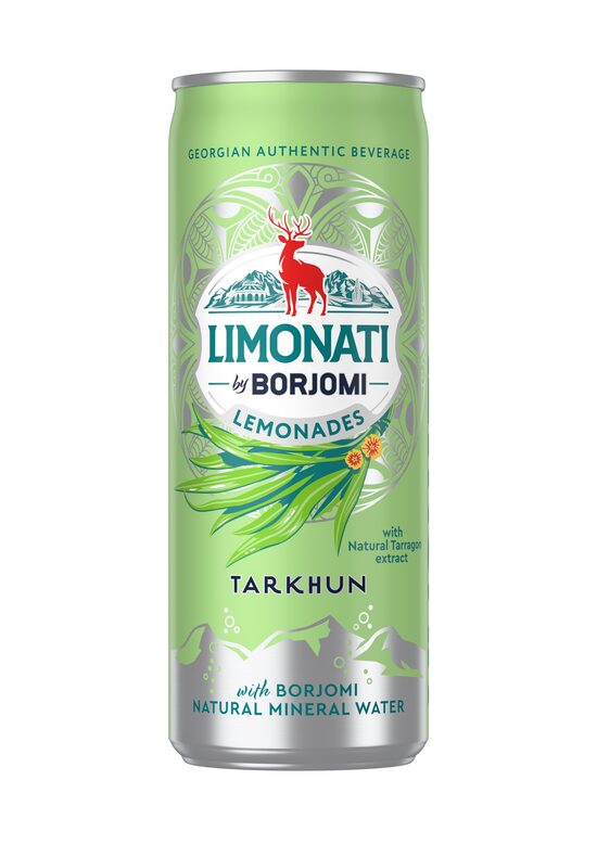 Limonāde Limonati by BORJOMI, tarhūns, bundžā, 0.33l (DEP)