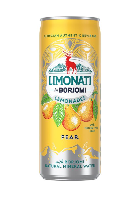 Limonāde BORJOMI Limonati, bumbieru, bundžā, 0.33l (DEP)