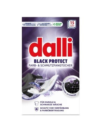 Dalli salvetes pret melnas veļas sakrāsošanos (Black Ultra Protect) 15gb