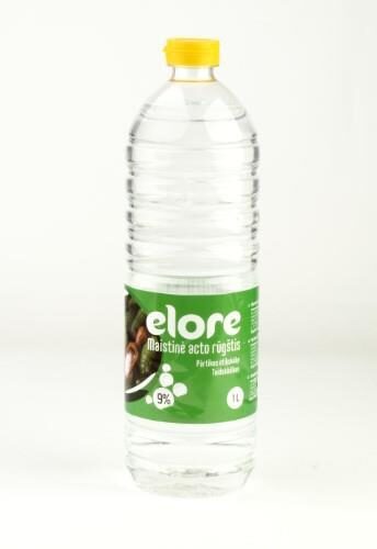Etiķskābe pārtikas ELORE, 9%, 1l