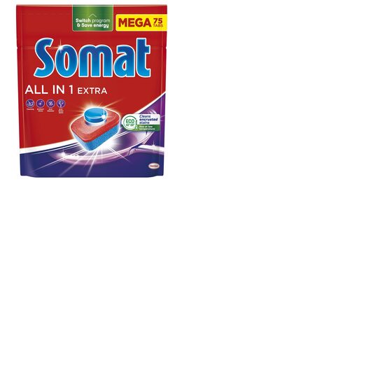 Tabletes trauku mazgāšanas automātiem SOMAT All in 1 Extra, 75gab